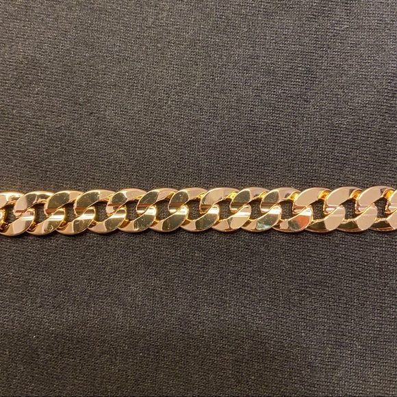 Gold Chain 14k stamped 24in 10mm Cuban Curb Style - Picture 4 of 5